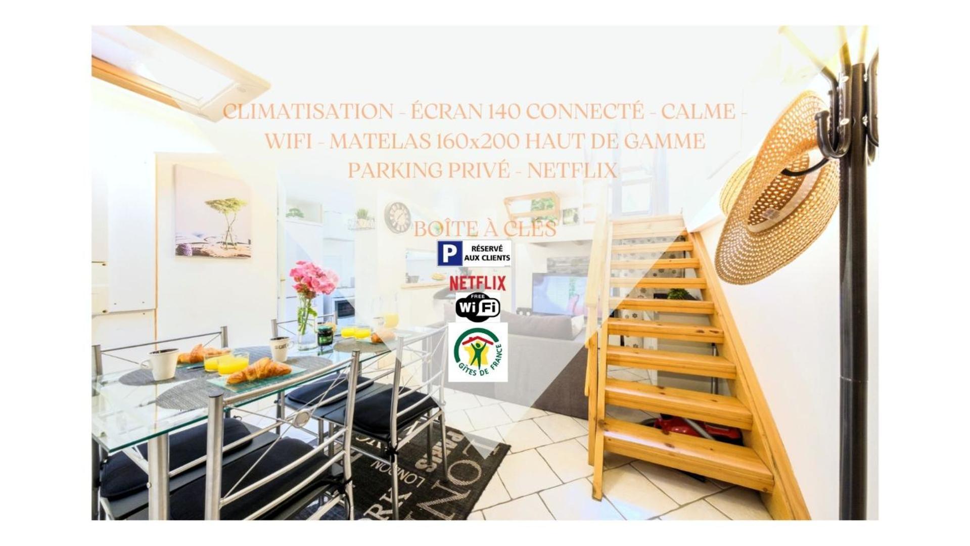 Beau Duplex 54m2, Calme, 2 chambres, NETFLIX et WIFI, TV 140cms, parking, HYPERCENTRE a 400m, arrivee tardive possible avec boite a cles Albertville Extérieur photo